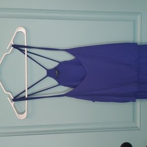 Papermoon maxi dress, size L, dark blue